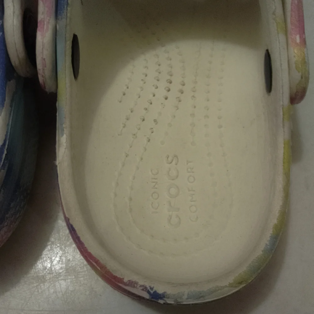 CROCS Yellow and Pink Sandals‎ with Ventilation Holes